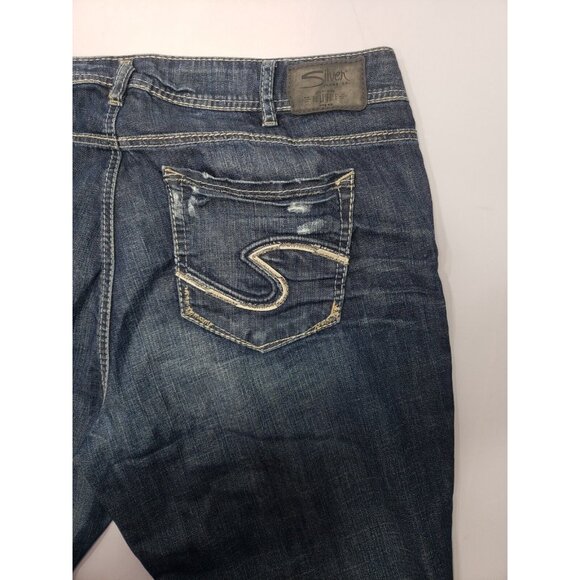 Silver Jeans Co. Womens Suki Ankle Slim Distressed Denim Blue Jeans Size 20 L27 - Picture 11 of 14